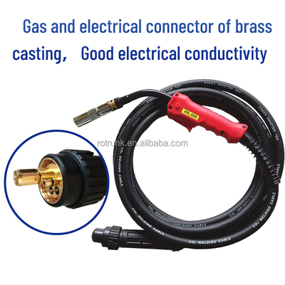 500A European Connector CO2 Gas Shielded Welding Torch pour équipement de soudage portable