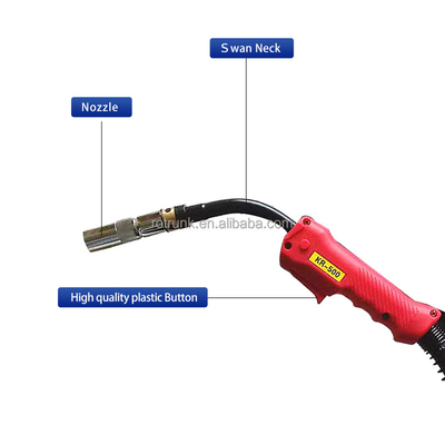500A European Connector CO2 Gas Shielded Welding Torch pour équipement de soudage portable