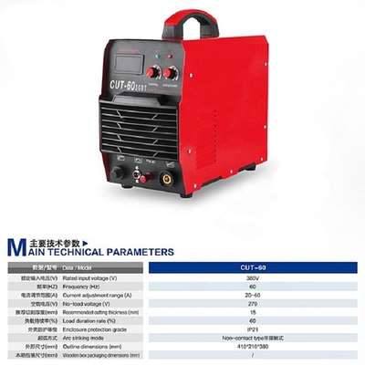 Machine de découpe par plasma 380V épaisseur de coupe de 15 mm CUT-60 pour la découpe de métaux 380X150X300 mm
