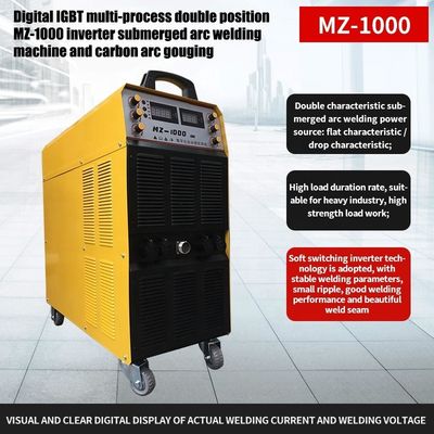 MZ1000 machine de soudage par arc immergé à double position à onduleur pour soudage de plaques épaisses