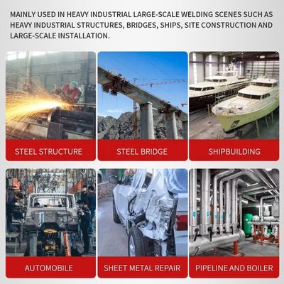 Machine de soudage industrielle MIG 500A avec double module IGBT et connexion à bande de cuivre